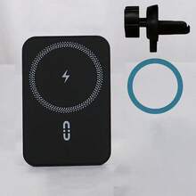 15W磁吸式无线车载充电器，兼容 17/16/15/14/13/12系列，带车载导航支架、手机支架、车载手机配件