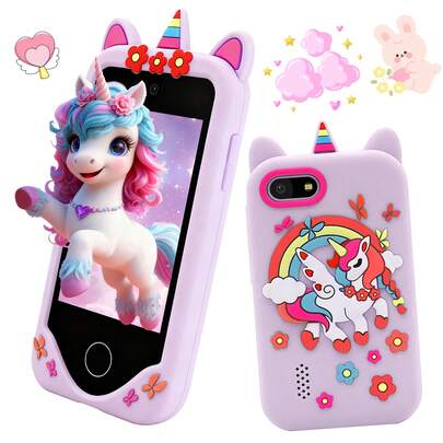 2.8英寸互动式儿童学习手机玩具，寓教于乐的创意游戏，万圣节惊喜派对礼物，感恩节玩具，适合3-12岁男孩女孩，圣诞节和生日礼物