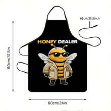 1PC Cartoon Dinosaur Apron Red Green Dinosaur Hugging Design Funny Animal Print Kitchen Apron Cute Cartoon Character Cooking Apron Family Baking Apron Creative Animal Pattern Kitchen Clothing - A - View 2