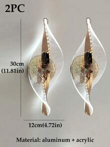 1pc/2pcs Modern Curved Wave Wall Lamp - Dimmable Acrylic Wall Sconce, Suitable For Bedroom, Hallway And Entryway Ambient Lighting, Multifunctional Decorative Lighting Fixture For Contemporary Home And Commercial Spaces - Multicolor - View 14