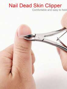 1pc Cuticle Care Tools Silver Japanese Front Dead Skin Clippers For Hands And Feet, Dead Skin, Barbs, Keratin Trimmer With Keratin Pusher Set, Stainless Steel Cutter, Professional Keratin Pliers Remover, Very Sharp, Salon-Quality Nail Tools