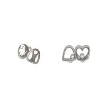 1 Set Hollow Star & Heart Zirconia Embedded Fang Tooth Jewelry, Unisex Daily, Nightclub, Party Accessory Tooth Grills
