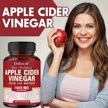 Didacat Apple Cider Vinegar 1600 Mg Dietary Supplement - Supports Digestive Health, Healthy Weight Management, Suitable For Both Men And Women - 120 Capsules - 1瓶 - 查看 7