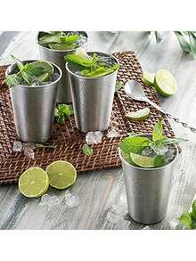 3pcs/Set 8oz Stainless Steel Kids Cups, Stackable Metal Tumblers, Anti-Drop Drinking Cups - Multicolor - View 9