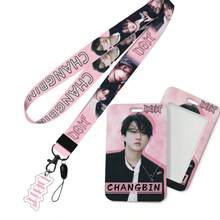 STRAYKID S Long Lanyard Acrylic Pendant With Plastic Pull-Tab Card Holder - Multicolor - View 4