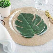 Set de table rond en lin et jute, tapis de pot de fleurs, tapis de table résistant à la chaleur, convient pour la cuisine et la salle à manger, peut être utilisé comme nappe de mariage, décoration de chambre, fête d'anniversaire, rassemblement familial, décoration de restaurant - Kaki - Voir 8