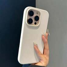 Ốp lưng silicon chính hãng cho iPhone 17 Air 16 15 14 13 12 11 Pro Max Plus, thiết kế nhẹ. - Trắng tinh khiết - Xem 8