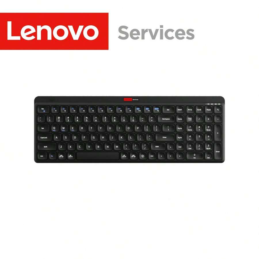 Lenovo 2.4G Wireless Keyboard, Business Office Home Use Slim Wireless Keyboard, Multi-Device Compatible, Classic Color Keyboard