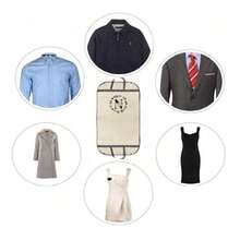 防尘服装罩，婚纱防尘罩，创意字母图案西装外套连衣裙保护罩，防潮悬挂式服装袋，衣柜收纳袋，透气旅行服装袋。