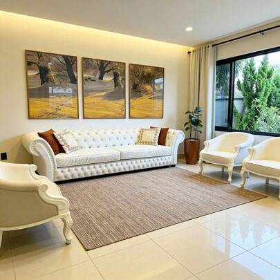 Tapete Sala 2,00x1,40 Com Antiderrapante Charmoso Atual