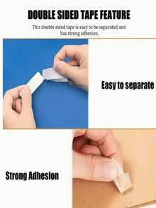 Fita adesiva dupla face transparente (5/10 unidades) - Adesivo forte, ideal para embalagens e decoração de flores, escritório, escola, projetos DIY, artesanato, fotografia, scrapbooking, arte, trabalhos manuais, cartões de felicitações e confecção de presentes. Fita dupla face em diversos tamanhos, adesivo forte, acessórios para decoração de balões DIY, fita para scrapbooking de fotos DIY, molduras e fotos. - Branco - Ver 6