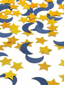 闪亮星月纸屑 - 闪光纸和箔纸的组合，梦幻的月亮和星星设计，适合餐桌装饰、派对装饰、家居装饰、房间装饰，是节日、生日、婚礼、斋月、开斋节、纪念日、假日、周年纪念日、圣诞节、新年和所有庆祝活动的理想之选。 - 彩色 - 查看 15