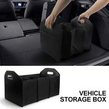 Túi đựng đồ trong cốp xe ô tô 3 lớp, gấp gọn, chống thấm nước, có tay cầm gia cố, thích hợp để đựng phụ kiện xe hơi, dụng cụ, đồ dùng linh tinh và quần áo, đồ dùng sắp xếp đồ đạc, vật dụng cần thiết khi đi du lịch. - màu đen - Xem 2