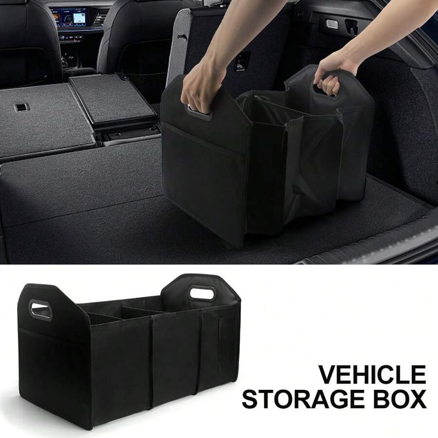 Túi đựng đồ trong cốp xe ô tô 3 lớp, gấp gọn, chống thấm nước, có tay cầm gia cố, thích hợp để đựng phụ kiện xe hơi, dụng cụ, đồ dùng linh tinh và quần áo, đồ dùng sắp xếp đồ đạc, vật dụng cần thiết khi đi du lịch.