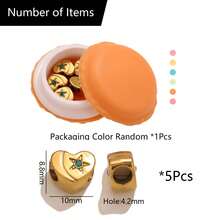 Exquisite Packaging 5pcs 304 Stainless Steel 18K Gold-Plated Heart-Shaped Pentagram Beads With Diamond Embedding DIY Charm Jewellery Making Accessories Women's Stainless Steel Jewellery Female Ornaments Beadwork Handcrafted Components - Bead - View 10