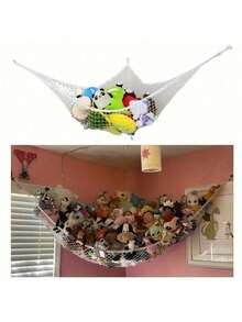 Toy Storage Hammock Net, Bohemian Style Corner Hanging Net Rack With Hooks, Plush Toy Corner Decoration Hammock Net - Hanging Plush Toy Storage Rack, Large Room Decoration, Thanksgiving Decoration, Home, Life, Home Decoration, Hanging Display Rack - Multicolor - View 8