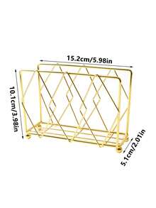 1个金色创意铁艺餐巾架，多种款式可选，优雅镂空底部设计，承重力强，精致装饰餐桌、厨房、客厅，兼具艺术性和实用性，餐厅必备。 - 彩色 - 查看 9