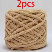 2pcs/200g Soft Ice Bar Chenille Yarn, Thick Chenille Yarn Suitable For Handmade DIY Soft And Thick Knitted Yarn, Can Be Used To Make Blankets, Scarves, Dolls, Slippers, Crochet Yarn - Multicolor - View 18