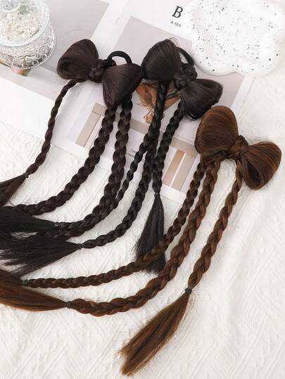 1 pieza Accesorio de pelo tipo moño dulce y elegante - Extensión de pelo para cola de caballo alta, accesorio esencial para fiestas y sesiones de fotos, accesorio de pelo estilo coreano
