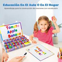 TendenciaWegalife. ®   Juego De Letras Magnéticas En Español, Alfabeto Magnético Material Montessori Didactico Para Hogar Y La Escuela Con 3 Plumones Y Borrador, Juguetes Educativos Para NiñosCalidad premium - Bolsas únicas para comercio y eventos - Ver 3