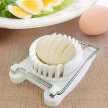 1pc Stainless Steel Egg Slicer With Plastic Handle - Manual Handheld Kitchen Tool, Precisely Cuts Eggs, Fruits And Vegetables - Durable, Easy To Clean, Suitable For Home And Restaurant Use, Kitchen Utensil | Egg Slicer | Durable Plastic Handle - Multicolor - View 4