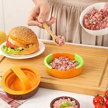 3pcs Round Hamburger Patty Maker Press Combo, Kitchen Cooking Tools - Multicolor - View 2
