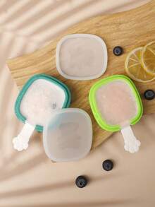 1pc Silicone Bear Ice Cream Mold With Dedicated White Bear Paw Stick (PP), Material, Easy Demold, Cute Design DIY Healthy Fruit Yogurt Ice Cream, Baking Tool For Parent-Child - Multicolor - View 5