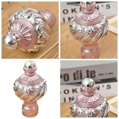 Curtain, Curtain Rod Finials Pack Of 4 Multicolor Screw CoversGreen