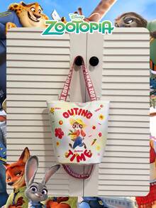 Disney Zootopia Officially Licensed 1 Pc Zootopia Pattern Fashion HandBag Judy Hopps Lunch Tote & Sweet Treat Pouch Casual Multi Functional Shoulder Bag Lightweight Adjustable Shoulder Strap Crossbody Bag For BoysTeens/Students For Daily/Outing/Shopping/Back To School - Multicolor - View 10