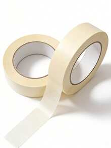 5 Rolls White High Adhesive Masking Tape, Crepe Paper Decoration, Cover Cracks, Paint Spraying, Single-Sided Masking Tape