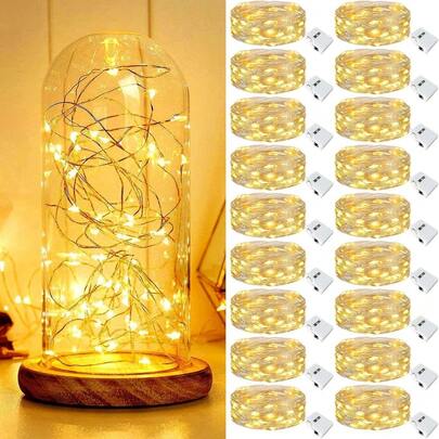 1/7/18 Packs LED Fairy Lights - 20 LEDs Silvery Wire String Lights - Battery Included Starry Moon Lights - Perfect For DIY Wedding, Mason Jar DIY Party, Bedroom, Christmas, Thanksgiving, Valentine's Day & Mother's Day Decoration