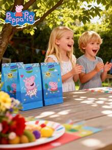 Hasbro 10pcs Peppa Pig Branded Gift Bags With Seal Stickers, Cartoon Pattern, Suitable For Wrapping Gifts, Holiday Snacks, Parties, Classroom Rewards, Christmas, Birthday Presents, Gifts For Friends And Family - Multicolor - View 7