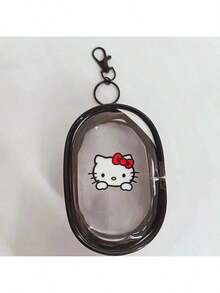 Sanrio 1个可爱三丽鸥Hello Kitty便携迷你时尚拉链收纳包透明数码包带钥匙扣，可装耳机和充电器，小巧便携，耐用拉链封口，是送给女孩和三丽鸥粉丝的完美旅行日常礼物。 - 彩色 - 查看 11