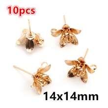 6-10个黄铜金属花朵耳钉耳针 DIY耳钉钩 首饰制作配件 - 耳環 - 查看 11