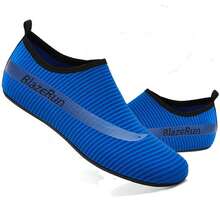 男士水鞋、水袜、游泳专用鞋、潜水鞋、冲浪鞋和溯溪鞋适合在海滩泳池冲浪、在河流湖泊中涉水以及徒步旅行。男女通用 - 藍色 - 查看 4