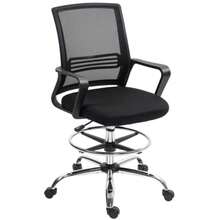 Swivel Office Chair, Adjustable, On Casters, Black - Black - View 1
