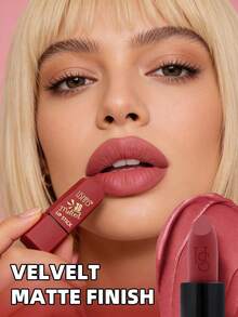 USHAS哑光唇膏，持久防水防汗不粘腻，丝绒哑光质地，高显色度，不拔干，适合所有肤质 - #03 - 查看 2