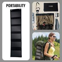 38W 便携式可折叠太阳能充电器，23% 高效转换效率，USB/DC 输出，适用于露营、房车、徒步旅行、应急电源，IP66 防护等级