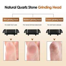 Hailicare Electric Foot Callus Remover 3 Speeds USB Rechargeable IPX4 Waterproof With 3 Grinding Heads LED Display Pedicure Tool For Dead Skin - Black - View 6