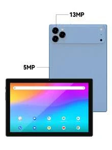 Qetupa 10,1-Zoll Android 15 Tablet, 4GB RAM + 64GB ROM, RK3562 Quad-Core Prozessor WLAN, 1280 x 800 HD Display, 6000mAh Akku, Dual-Kameras 5MP + 13MP, Stereo-Lautsprecher, stilvolles Design, robuste Konstruktion - Blau - Übersicht 2