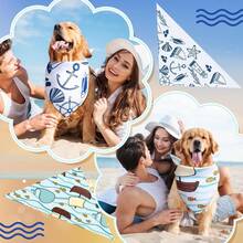 100 Pcs Ocean Dog Bandanas Bulk Pet Bibs Colorful Triangle Pet Ocean Scarf Bandanas For Medium Large Dogs Birthday Summer Beach Holiday Costume Decor - Multicolor - View 4
