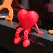 3D Printed Movable Joint Heart-Shaped Desktop Decor, Suitable For Christmas, Easter, Valentine's Day And Other Holidays, Also Can Be Used As Keychain Pendant, Gift Accessory, Party Favor, Small Decoration, Decorative Pendant, Filled With Fantastical Theme, Durable, Made Of PVC Material, Ideal Choice For Desktop Decor, Keychain Accessory, Collectors, And Event Planners - Multicolor - View 12