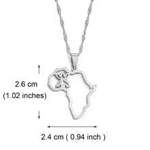 1pc Africa Map & Country Name Pendant Necklace, Suitable For Women And Men, Africa Map Jewelry, Nigeria, Ghana - Multicolor - View 36