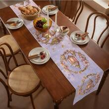 1/4/6 件套，斋月餐垫，亚麻餐桌垫，传统灯笼图案，可水洗印花桌布，表面保护垫，节日厨房和家庭聚会的理想装饰 - 彩色 - 查看 14