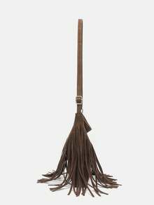 1 chiếc túi xách nữ cỡ trung bình kiểu retro bằng da lộn đơn sắc có tua rua, kiểu phương Tây phong cách Hồng Kông, đeo chéo một bên vai, đa chức năng, cá tính, tối giản, phong cách thường ngày, phù hợp cho đi làm, du lịch, mua sắm, dạo phố thường ngày dành cho phụ nữ sành điệu và sinh viên đại học. - Cà phê - Xem 5