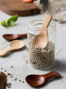 Wooden Spoon Set, 1/7pcs Natural Bamboo Moisture & Mildew Proof Spoon, Coffee Spoon, Kitchen Utensils For Home Use, Kitchenware - Gold - View 4