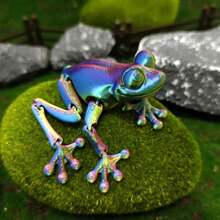 2026新款 - 1个3D打印青蛙摆件 - 动物毛绒玩具 - 独特的减压礼物 - 送朋友的礼物 - 收藏品 - 节日礼物 - 生日礼物 - 礼品 - 彩色 - 查看 7