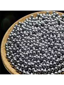 50颗优质无瑕疵6毫米弹弓钢珠，实心不锈钢圆形轴承球，适用于弹弓 - 銀色 - 查看 8