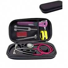 1pc Portable Medical First Aid Kit Storage Box, EVA Material Stethoscope Storage Box With Handle, Hard Carrying Case, Stethoscope Cloth Bag, Home Anti-Drop EVA First Aid Kit, Hard Stethoscope Case - Multicolor - View 6