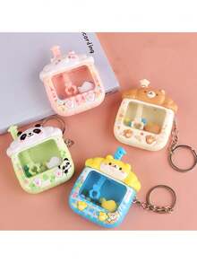 Funny Claw Machine Keychain, Mini Home Doll Catcher Doll, Small Plush Grabber Pendant Accessory - Multicolor - View 2